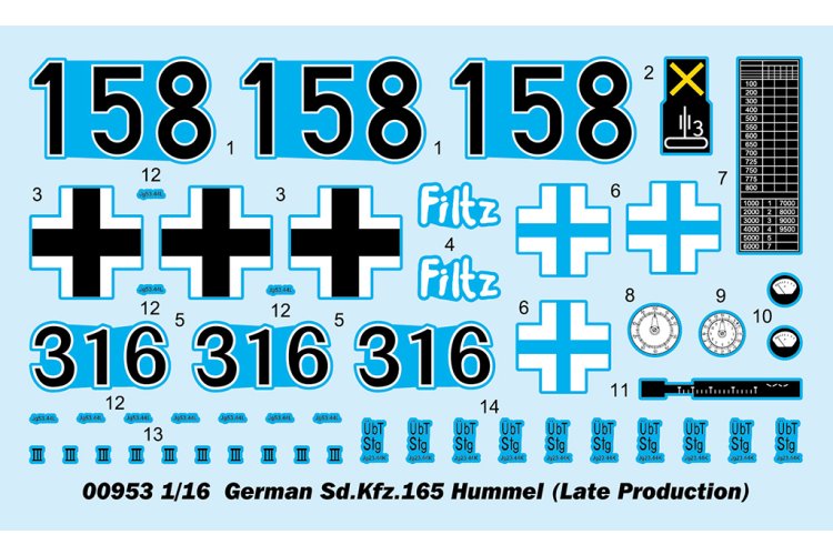 1:16 Trumpeter 00953 Duitse Sd.Kfz.165 Hummel &ndash; Late Productie  - Zelfrijdende Artillerie - Tank - Tru00953 3 - TRU00953
