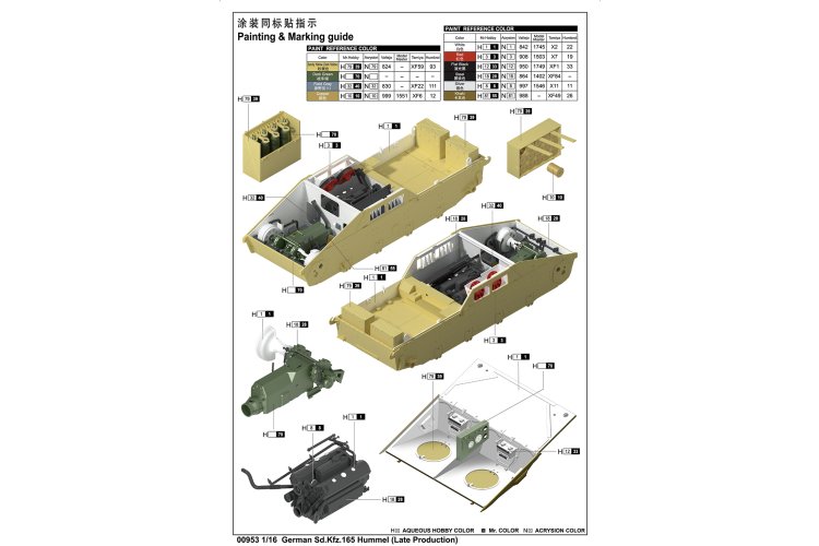 1:16 Trumpeter 00953 Duitse Sd.Kfz.165 Hummel &ndash; Late Productie  - Zelfrijdende Artillerie - Tank - Tru00953 6 - TRU00953