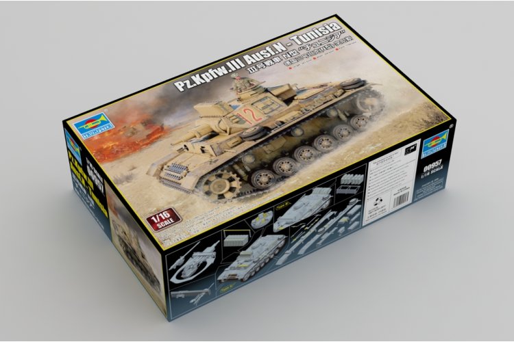 1:16 Trumpeter 00957 Pz.Kpfw.III Ausf.N Tunisia WWII - German Medium Tank - Tru00957 2 - TRU00957