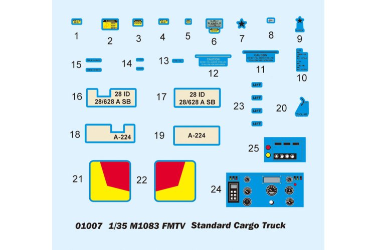 1:35 Trumpeter 01007 M1083 FMTV Standard Cargo Truck - Amerikaanse Militaire Vrachtwagen - Tru01007 3 - TRU01007