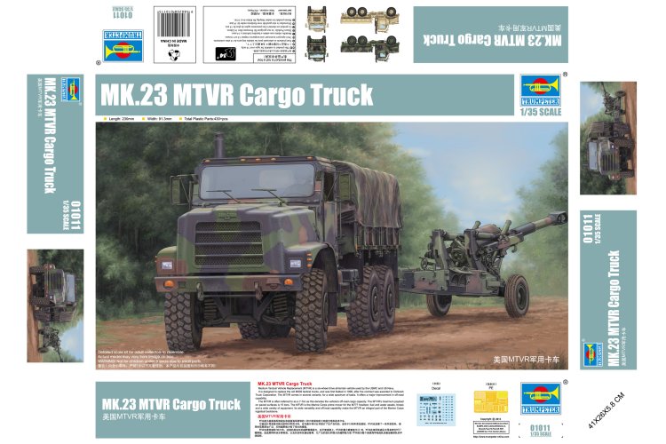 1:35 Trumpeter 01011 Mk.23 MTVR Cargo Truck - Amerikaanse Militaire Vrachtwagen - Tru01011 2 - TRU01011