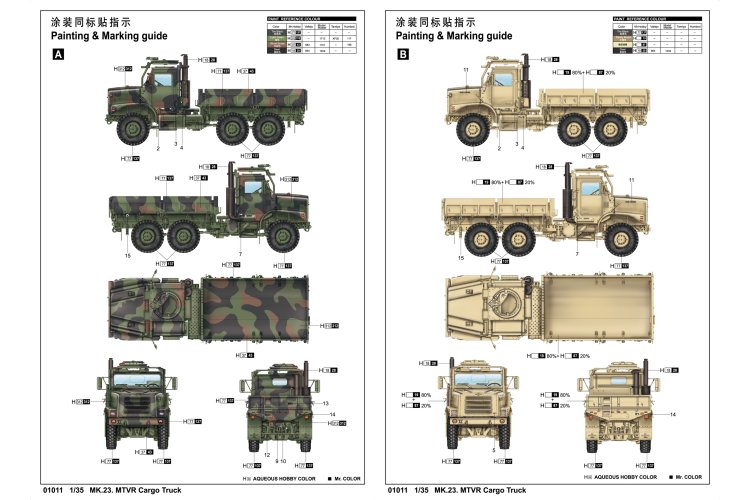 1:35 Trumpeter 01011 Mk.23 MTVR Cargo Truck - Amerikaanse Militaire Vrachtwagen - Tru01011 4 - TRU01011