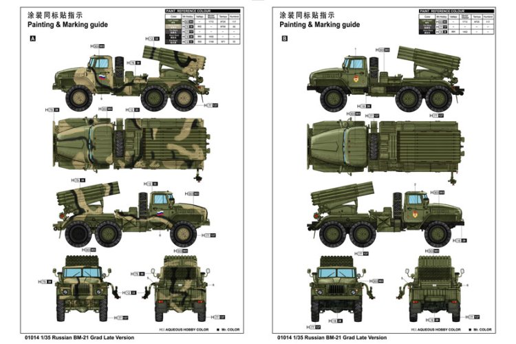 1:35 Trumpeter 01014 BM-21 Grad Late Version &ndash; Soviet Multiple Rocket Launcher - Tru01014 4 - TRU01014
