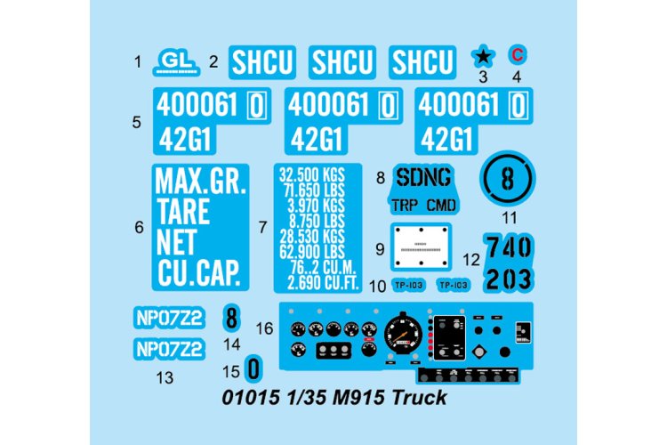 1:35 Trumpeter 01015 M915 Truck - Amerikaanse Zware Transporttruck - Tru01015 3 - TRU01015