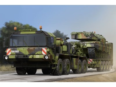 1:35 Trumpeter 01070 FAUN SLT 50-3 Elefant met SaAnh.52t Oplegger - Duitse Zware Tanktransporter - Tru01070 1 - TRU01070