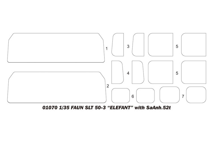 1:35 Trumpeter 01070 FAUN SLT 50-3 Elefant met SaAnh.52t Oplegger - Duitse Zware Tanktransporter - Tru01070 4 - TRU01070