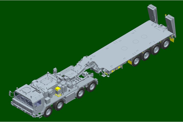 1:35 Trumpeter 01070 FAUN SLT 50-3 Elefant met SaAnh.52t Oplegger - Duitse Zware Tanktransporter - Tru01070 6 - TRU01070