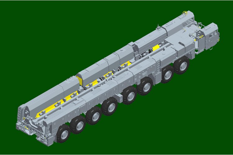 1:35 Trumpeter 01082 15U175 TEL van RS-12M1 Topol-M ICBM-complex - Russische Mobiele Raketlanceerder - Tru01082 8 - TRU01082