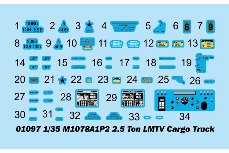 1:35 Trumpeter 01097 M1078A1P2 LMTV - Amerikaanse Militaire Truck - Tru01097 3 - TRU01097