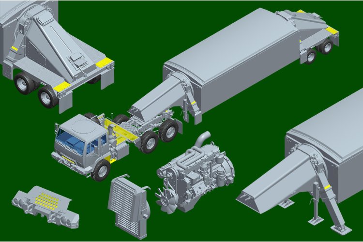 1:35 Trumpeter 01098 M1088 FMTV Tractor met AN/TPY-2 X-Band Radar - Amerikaans Militair Voertuig - Tru01098 17 - TRU01098