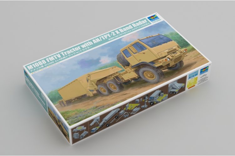 1:35 Trumpeter 01098 M1088 FMTV Tractor met AN/TPY-2 X-Band Radar - Amerikaans Militair Voertuig - Tru01098 2 - TRU01098