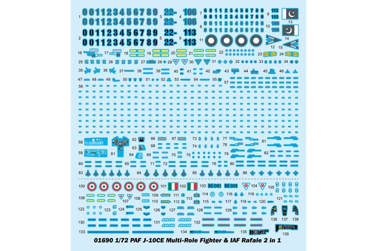 1:72 Trumpeter 01690 PAF J-10CE & IAF Rafale &ndash; 2-in-1 Set &ndash; Jet Fighter - Tru01690 3 - TRU01690