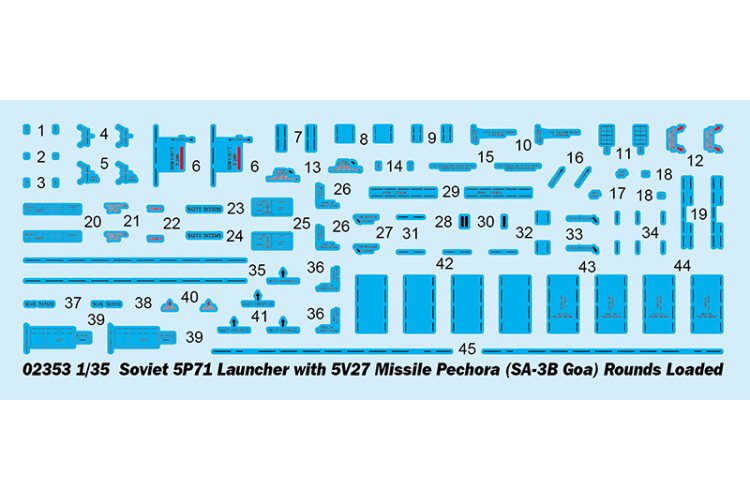 1:35 Trumpeter 02353 Soviet 5P71 Launcher with 5V27 Missile Pechora (SA3B Goa) Rounds Loaded - Tru02353 3 - TRU02353