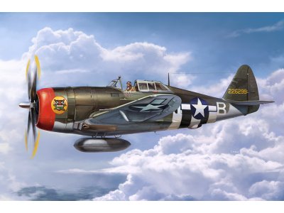 1:24 Trumpeter 02427 Republic P-47D Thunderbolt Razorback WWII - Amerikaans Jachtvliegtuig - Tru02427 1 - TRU02427