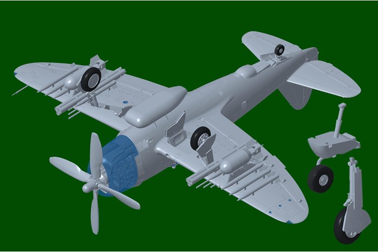1:24 Trumpeter 02427 Republic P-47D Thunderbolt Razorback WWII - Amerikaans Jachtvliegtuig - Tru02427 19 - TRU02427