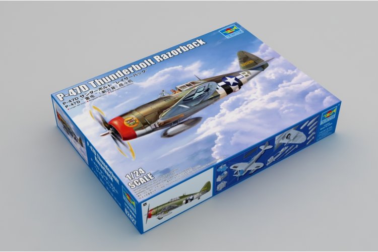 1:24 Trumpeter 02427 Republic P-47D Thunderbolt Razorback WWII - Amerikaans Jachtvliegtuig - Tru02427 2 - TRU02427