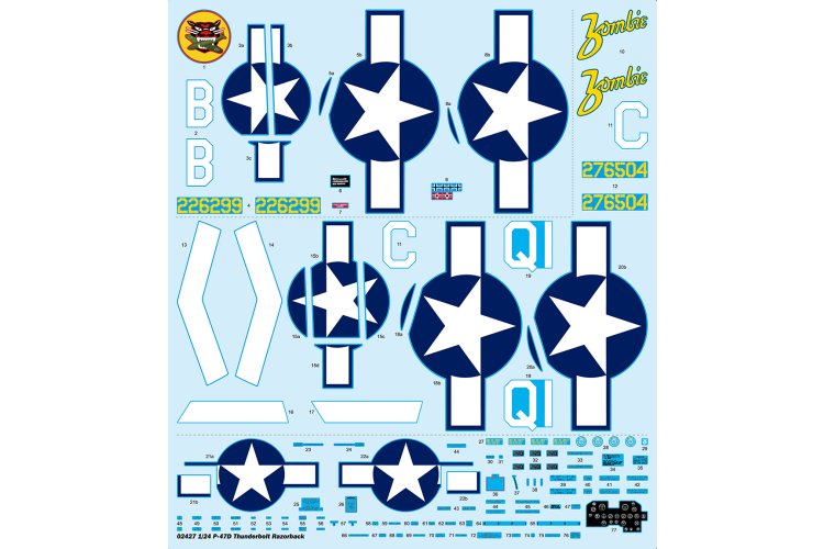 1:24 Trumpeter 02427 Republic P-47D Thunderbolt Razorback WWII - Amerikaans Jachtvliegtuig - Tru02427 3 - TRU02427