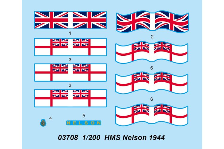 1:200 Trumpeter 03708 HMS Nelson 1944 WWII - Nelson-klasse - Brits Slagschip - Tru03708 3 - TRU03708