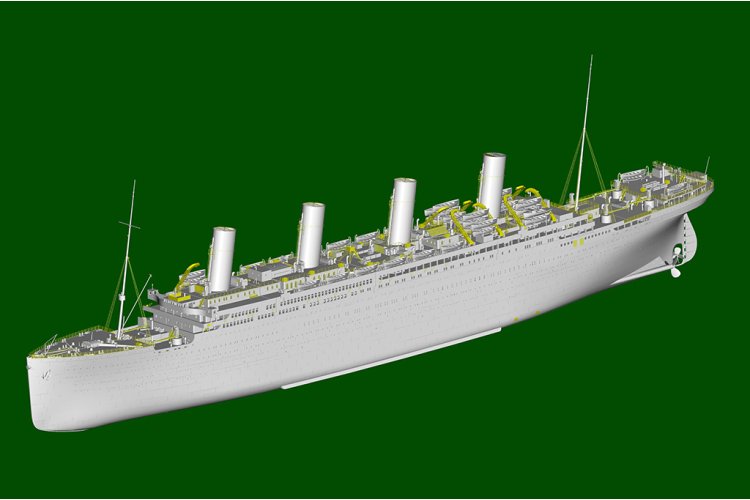 1:200 Trumpeter 03721 HMHS Britannic - Britse Olympic-klasse Hospitaalschip WWI - Passagiersschip - Tru03721 11 - TRU03721