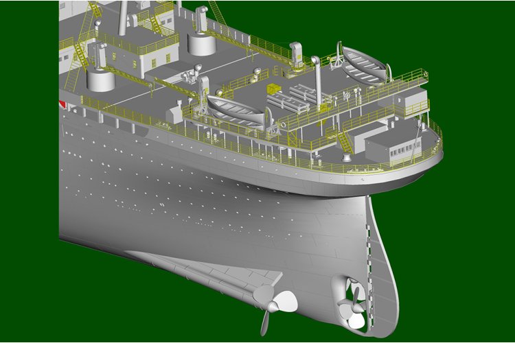 1:200 Trumpeter 03721 HMHS Britannic - Britse Olympic-klasse Hospitaalschip WWI - Passagiersschip - Tru03721 12 - TRU03721