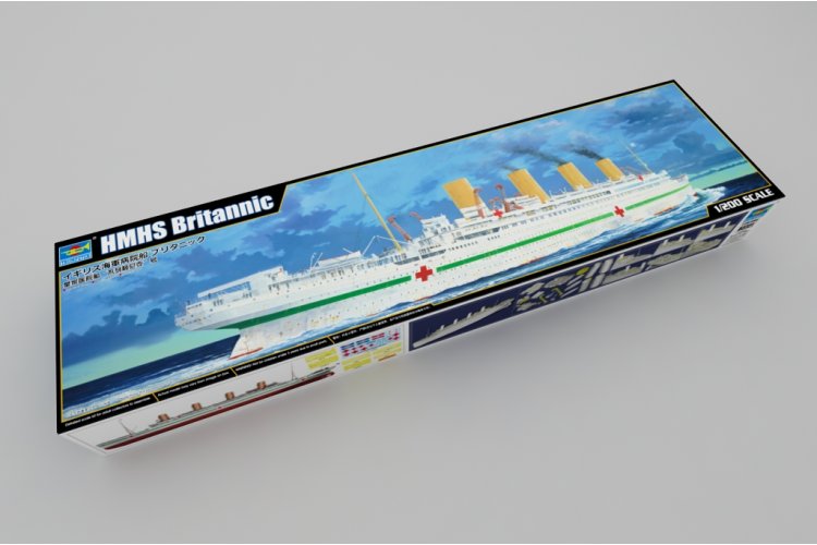 1:200 Trumpeter 03721 HMHS Britannic - Britse Olympic-klasse Hospitaalschip WWI - Passagiersschip - Tru03721 2 - TRU03721