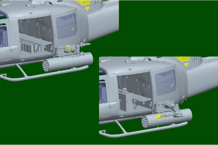 1:35 Trumpeter 05112 UH-1B Huey Gunship - Amerikaanse Militaire Helikopter - Tru05112 18 - TRU05112