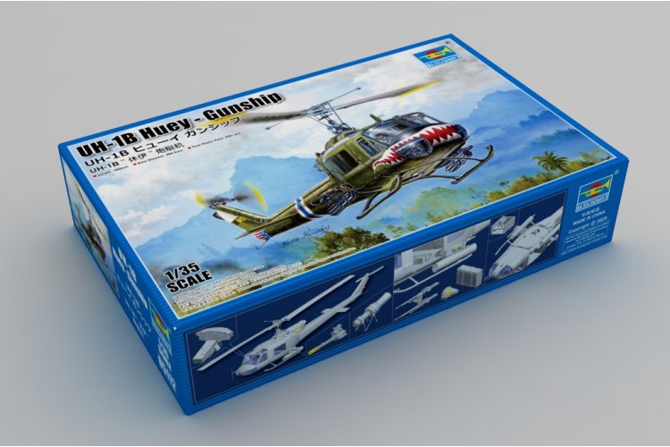 1:35 Trumpeter 05112 UH-1B Huey Gunship - Amerikaanse Militaire Helikopter - Tru05112 2 - TRU05112