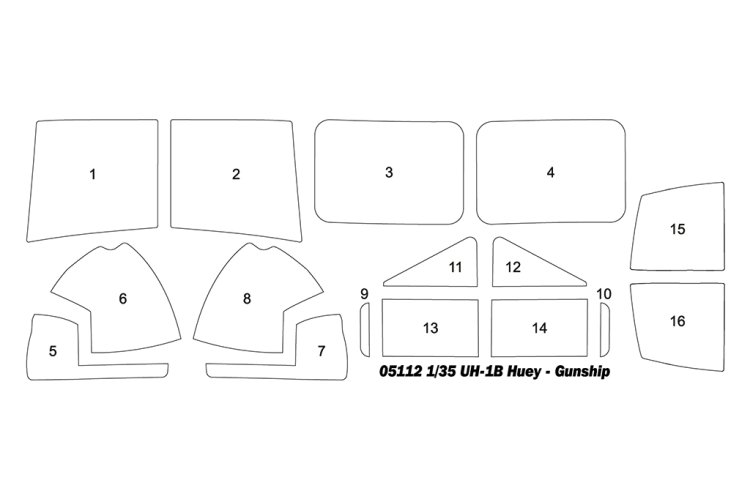 1:35 Trumpeter 05112 UH-1B Huey Gunship - Amerikaanse Militaire Helikopter - Tru05112 4 - TRU05112