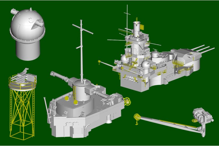 1:350 Trumpeter 05360 Gneisenau WWII - Scharnhorst Class - German Battleship - Tru05360 14 - TRU05360