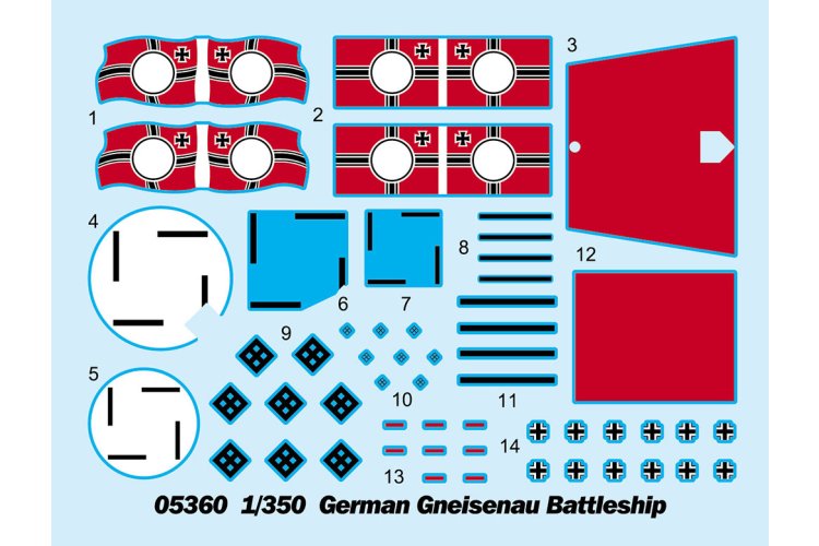 1:350 Trumpeter 05360 Gneisenau WWII - Scharnhorst Class - German Battleship - Tru05360 3 - TRU05360