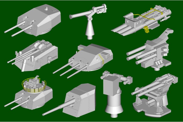 1:350 Trumpeter 05361 Scharnhorst WWII &ndash; Scharnhorst-Class &ndash; German Battleship - Tru05361 19 - TRU05361