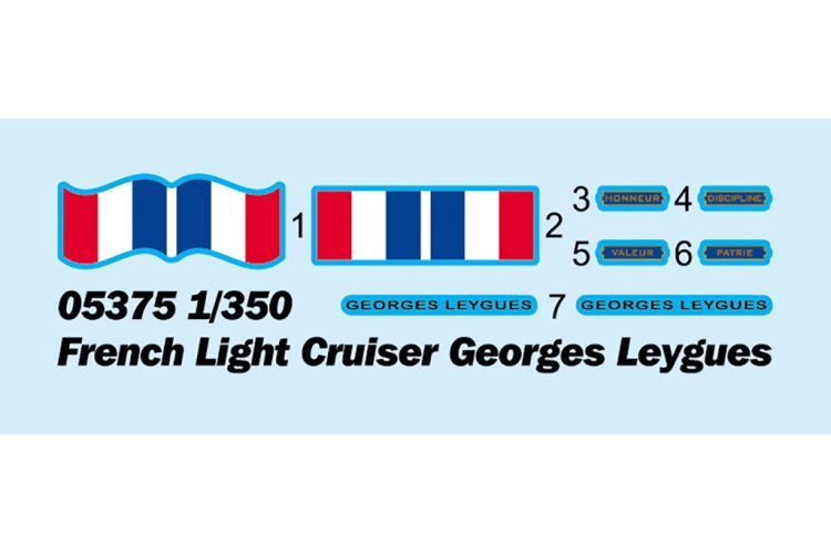 1:350 Trumpeter Franse lichte kruiser Georges Leygues - Light cruiser La Galissonni&egrave;re-class - Tru05375 3 - TRU05375