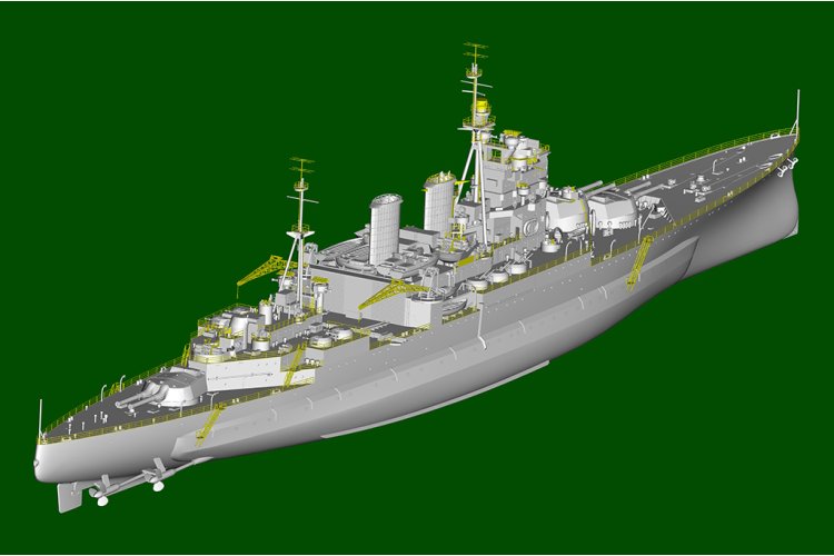 1:350 Trumpeter 05376 HMS Renown 1942 WWII - Renown-klasse - Britse Slagkruiser - Tru05376 11 - TRU05376