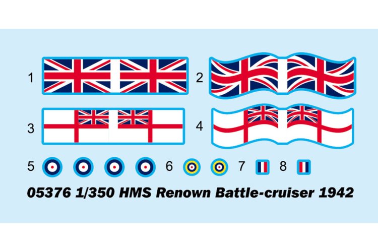 1:350 Trumpeter 05376 HMS Renown 1942 WWII - Renown-klasse - Britse Slagkruiser - Tru05376 3 - TRU05376