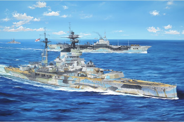 1:350 Trumpeter 05379 HMS Resolution WWII - Revenge-klasse - Brits Slagschip - Tru05379 1 - TRU05379