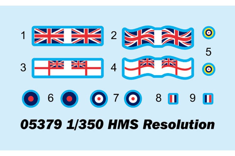 1:350 Trumpeter 05379 HMS Resolution WWII - Revenge-klasse - Brits Slagschip - Tru05379 3 - TRU05379