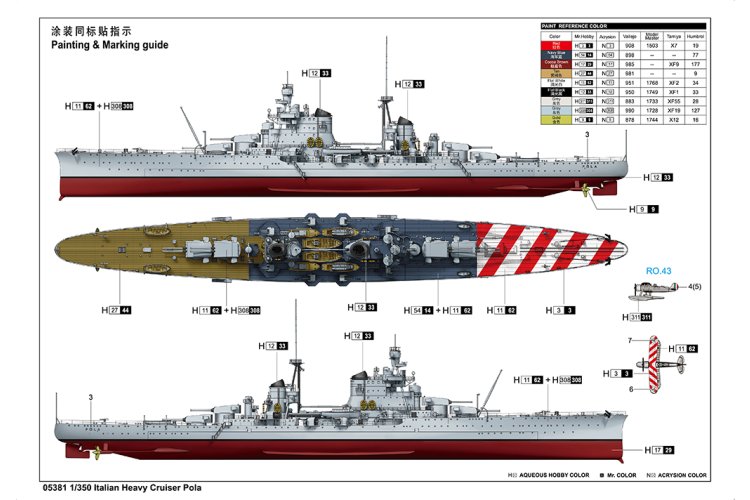 1:350 Trumpeter 05381 Pola WWII &ndash; Zara-Class &ndash; Italian Heavy Cruiser - Tru05381 4 - TRU05381