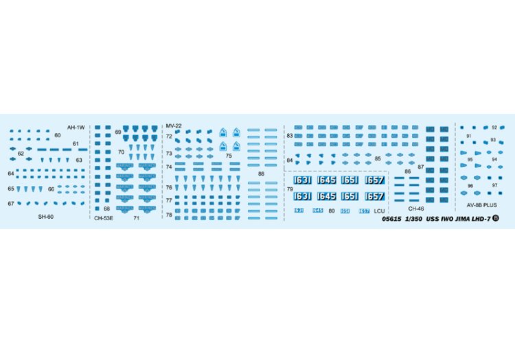 1:350 Trumpeter 05615 USS Iwo Jima LHD-7 - Wasp-klasse - Amerikaans Amfibisch Aanvalsschip - Tru05615 4 - TRU05615