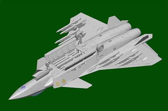 1:48 Trumpeter 05821 Chengdu J-20 Mighty Dragon Beast Mode - Chinees Stealth-Jachtvliegtuig - Tru05821 6 - TRU05821