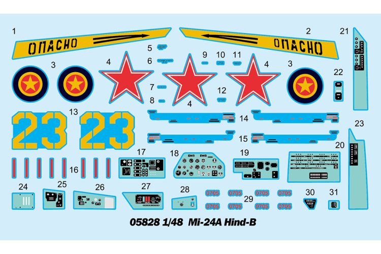 1:48 Trumpeter 05828 Mil Mi-24A Hind-B - Helicopter - Tru05828 3 - TRU05828