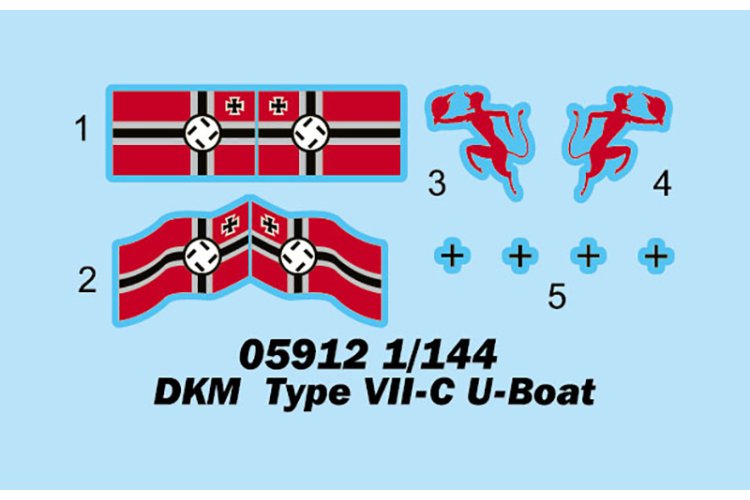 1:144 Trumpeter 05912 DKM Type VII-C U-Boat - Tru05912 3 - TRU05912
