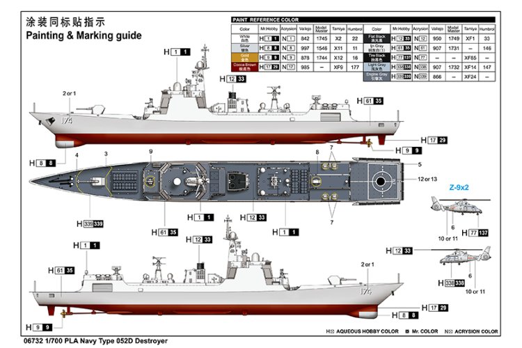 1:700 Trumpeter 06732 PLA Navy Type 052D Destroyer - Tru06732 4 - TRU06732