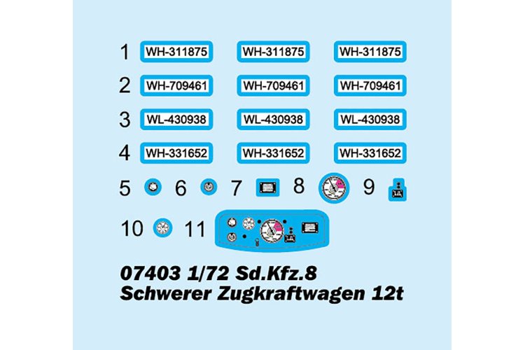 1:72 Trumpeter 07403 German Sd.Kfz. 8 Heavy Half-track 12t - Tru07403 3 - TRU07403