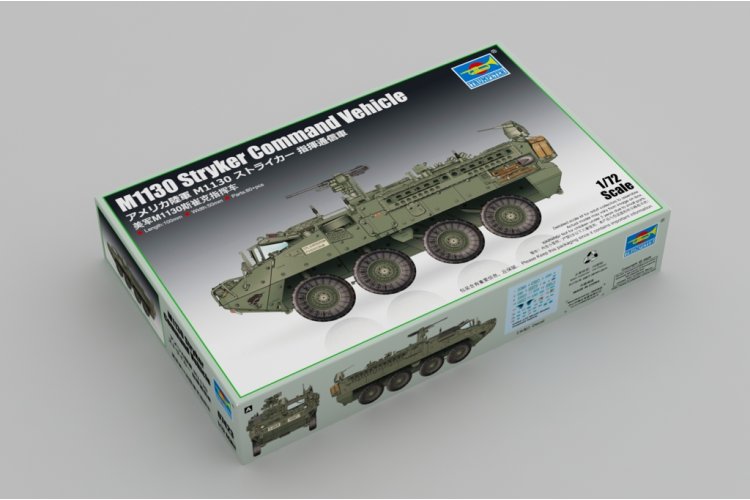 1:72 Trumpeter 07423 M1130 Stryker Commandovoertuig - Amerikaans Pantserinfanterievoertuig - Tru07423 2 - TRU07423