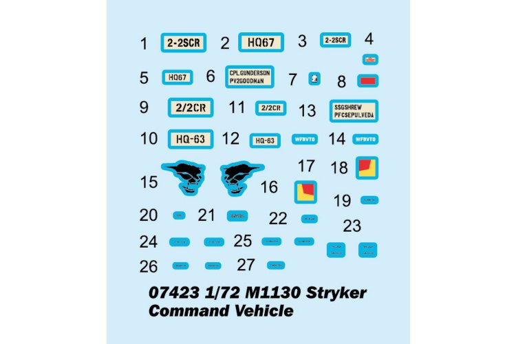1:72 Trumpeter 07423 M1130 Stryker Commandovoertuig - Amerikaans Pantserinfanterievoertuig - Tru07423 3 - TRU07423