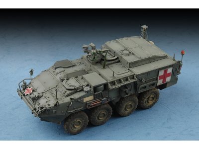 1:72 Trumpeter 07428 General Dynamics M1133 Stryker Medical Evacuation Vehicle Early - Amerikaans Pantservoertuig - Tru07428 1 - TRU07428
