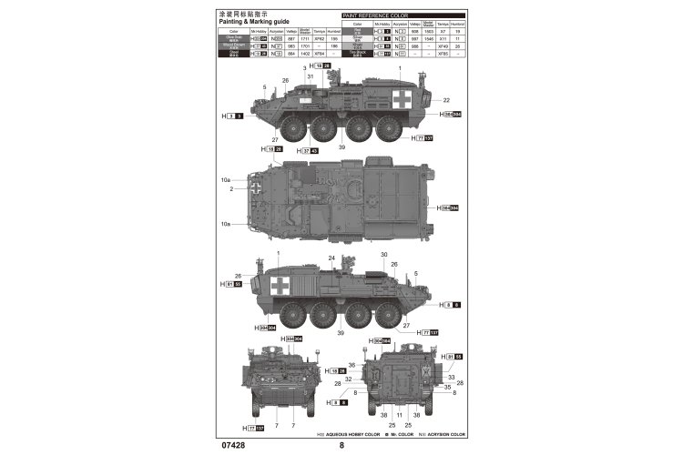 1:72 Trumpeter 07428 General Dynamics M1133 Stryker Medical Evacuation Vehicle Early &ndash; American Armoured Vehicle - Tru07428 4 - TRU07428