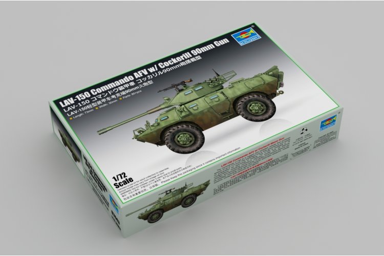1:72 Trumpeter 07443 LAV-150 Commando AFV met Cockerill 90mm Kanon - Amerikaans Militair Pantservoertuig - Tru07443 1 - TRU07443