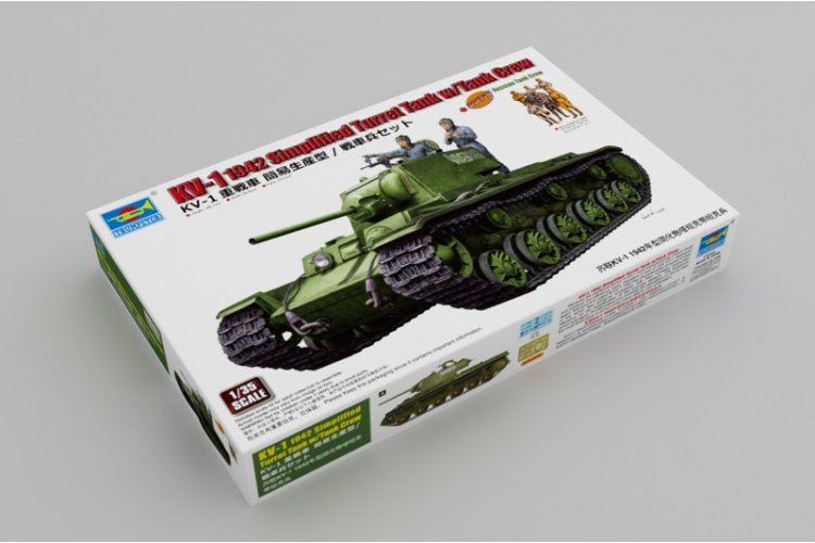 1:35 Trumpeter 09597 KV-1 1942 Simplified Turret Tank w/Tank Crew - Tru09597 1 1 - TRU09597