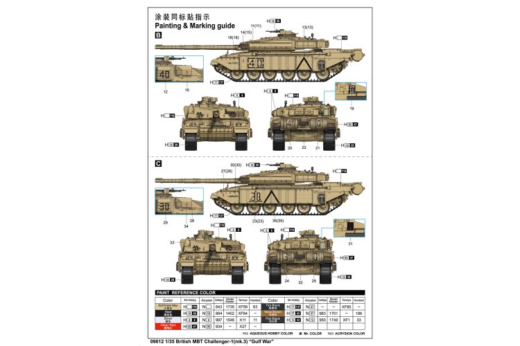 1:35 Trumpeter 09612 Challenger 1 Mk.3 Gulf War - British Main Battle Tank - Tru09612 5 - TRU09612